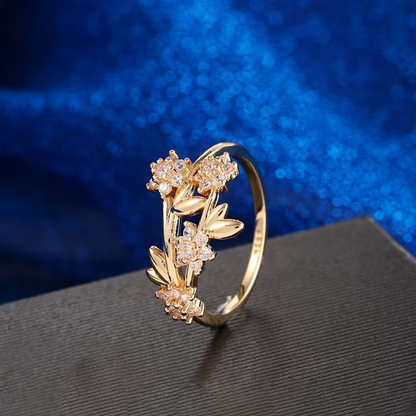 Minimalistisk Blomsterring | Sammen mot brystkreft