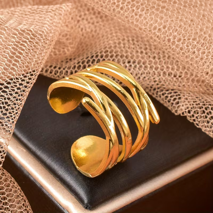 Gylden Flettet Ring | Sammen mot brystkreft