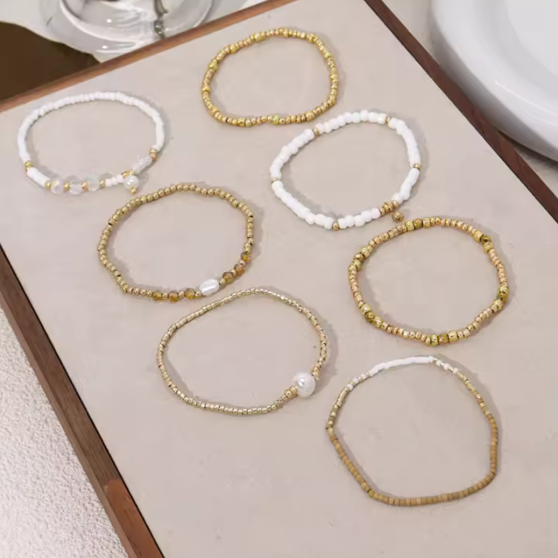 Bohemsk Pærlearmbåndsett | Sammen mot brystkreft