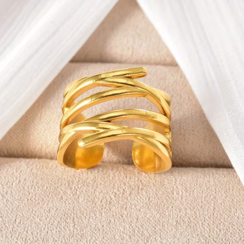 Gylden Flettet Ring | Sammen mot brystkreft