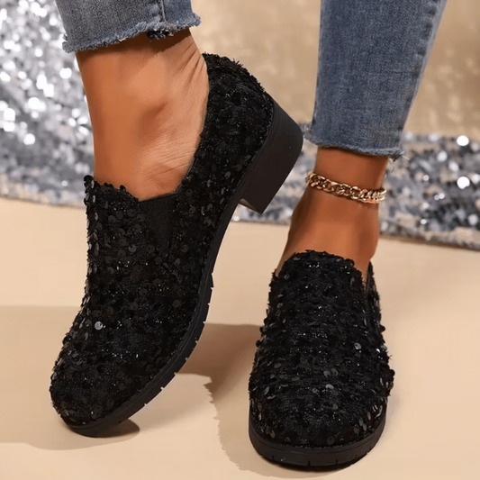 Pauline™- Glitrende slip-on Sko
