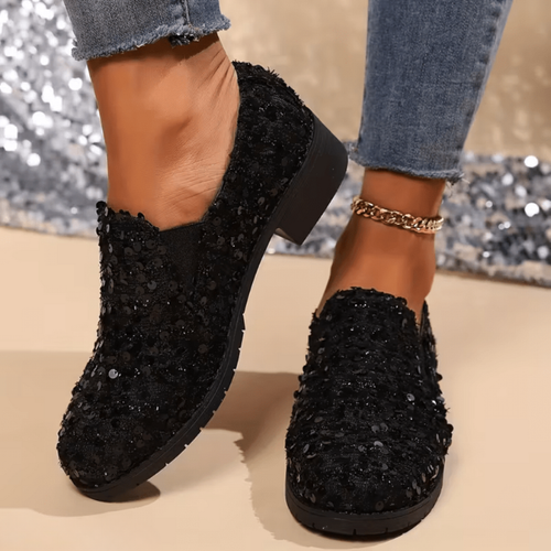 Pauline™- Glitrende Slip-on Sko