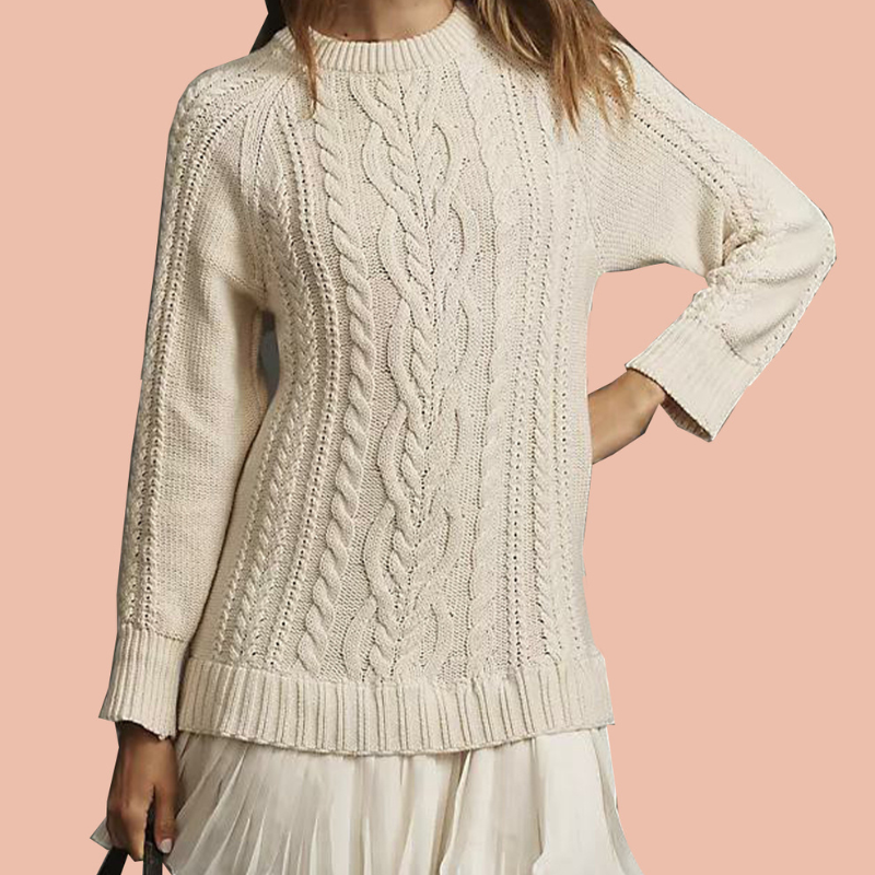 Olivia™- Strikket Kabelgenser Kjole