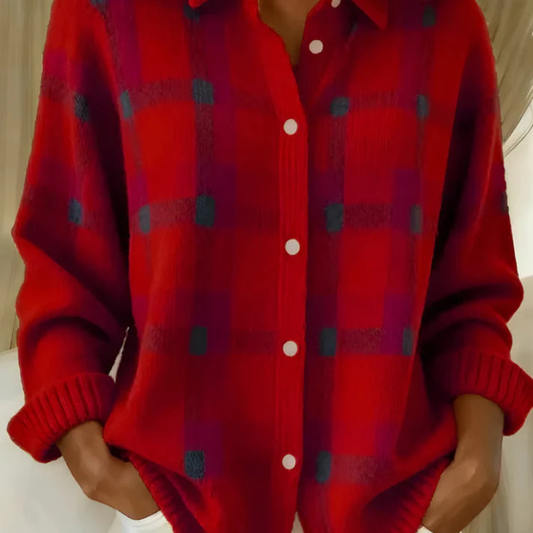 Viola™ – Rutete Knappecardigan