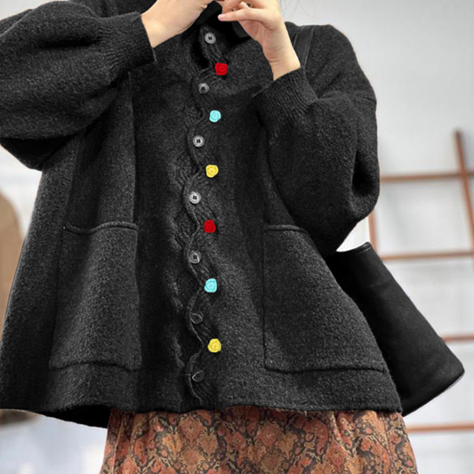 Mira™ – Flerfarget Knapp Cardigan