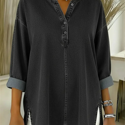 Ella™- Avslappet Denimtopp