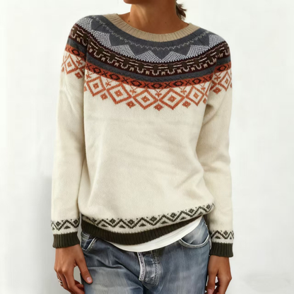 Leni™- Strikkegenser med Mønster