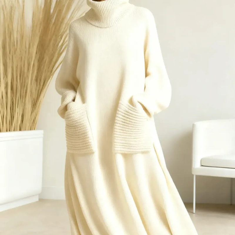 Astrid™- Løs Strikket Kjole