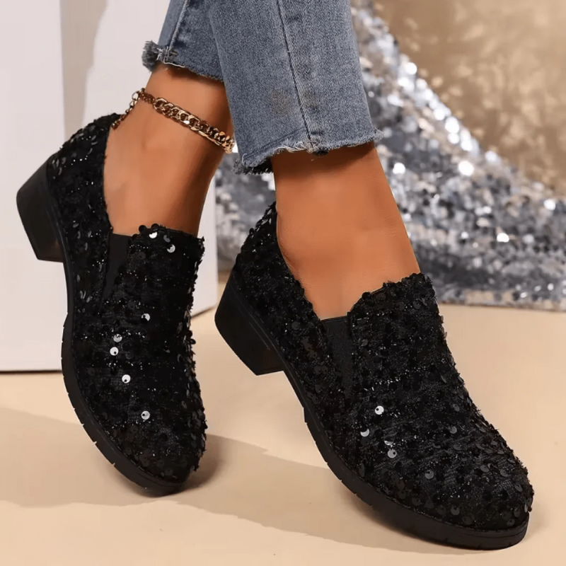 Pauline™- Glitrende slip-on Sko
