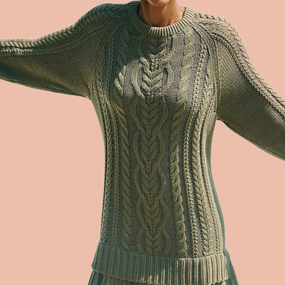 Olivia™- Strikket Kabelgenser Kjole