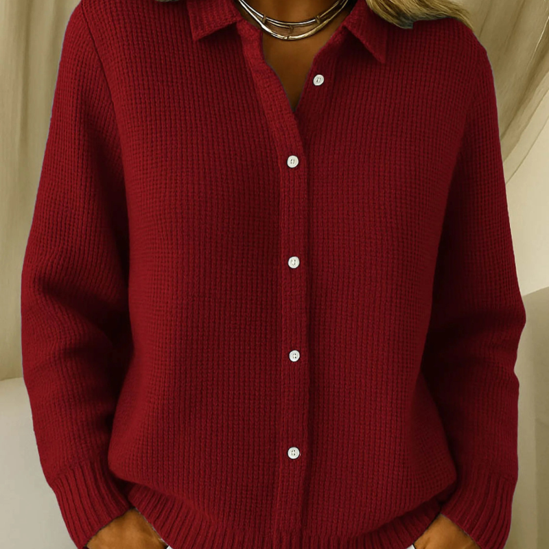 Rhea™- Strikket Knappe Cardigan