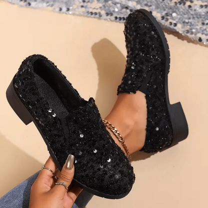Pauline™- Glitrende slip-on Sko