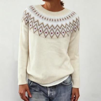 Leni™- Strikkegenser med Mønster