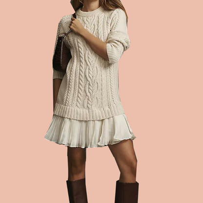 Olivia™- Strikket Kabelgenser Kjole