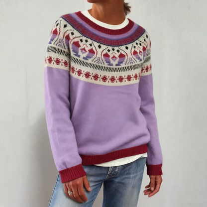 Leni™- Strikkegenser med Mønster