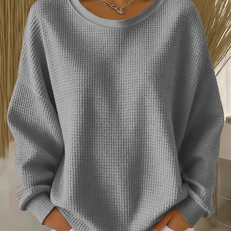 Amelia™- Vaffelstrikket Myk Sweatshirt
