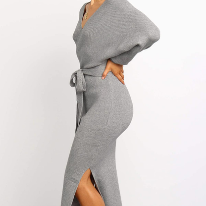 Deanna™- Strikket Wrap Minikjole
