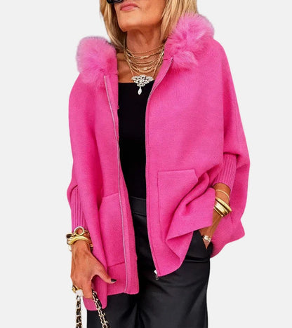Molly™ - Fur Hettegenser Cardigan