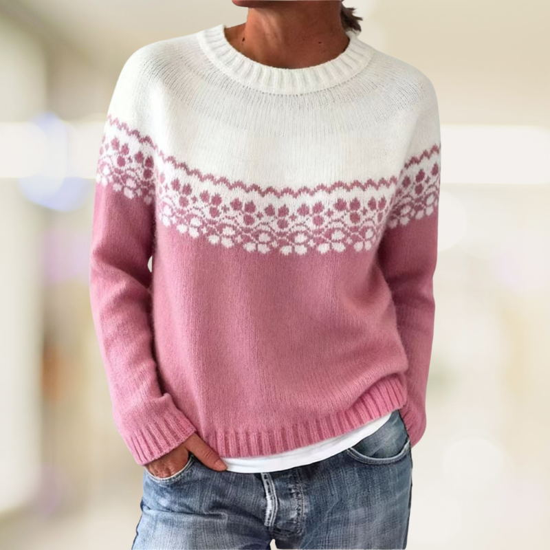 Leni™- Strikkegenser med Mønster