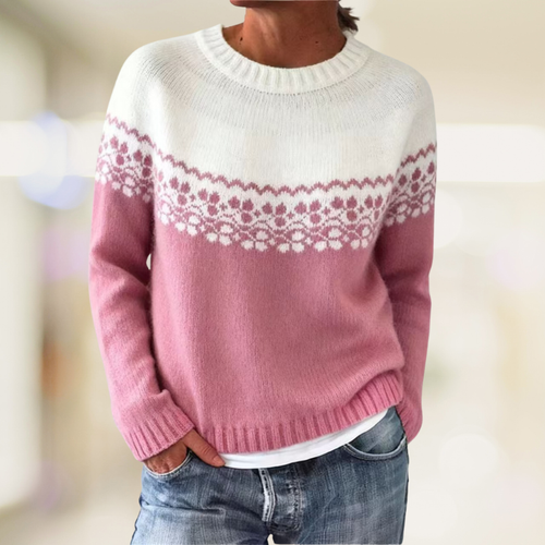 Leni™- Strikkegenser med Mønster