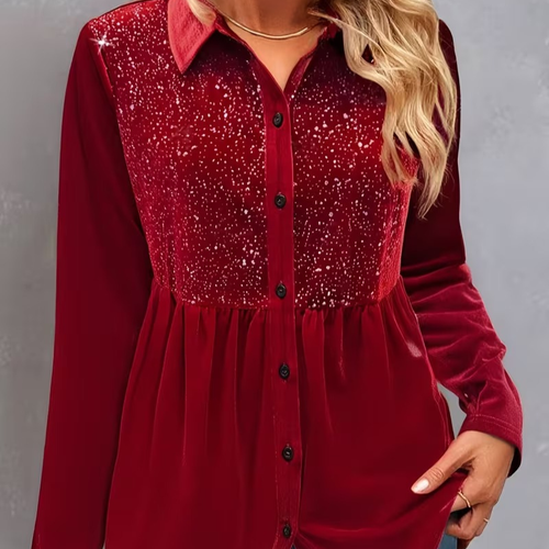 Ingrid™ – Langermet Velvet Skjorte