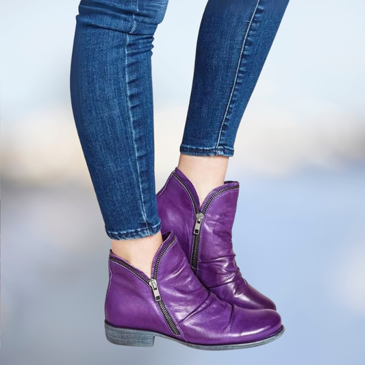 Elsie™- Ankelstøvletter med Glidelås